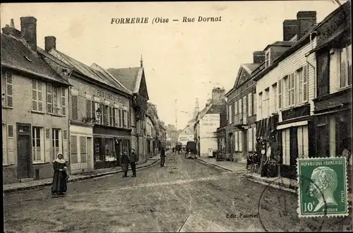 Ak Formerie Oise, Rue Dornat