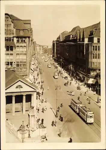 Ak Hamburg Mitte Altstadt, Mönckebergstraße, Straßenbahn