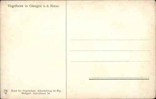 Ak Giengen an der Brenz, Vogelheim, Wiese