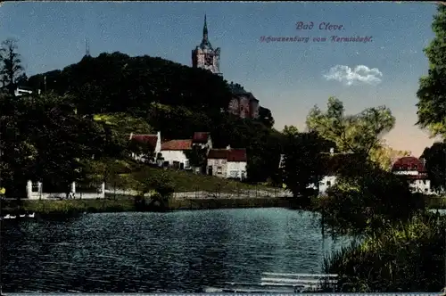 Ak Kleve am Niederrhein, Schwanenburg, Kermisdahl