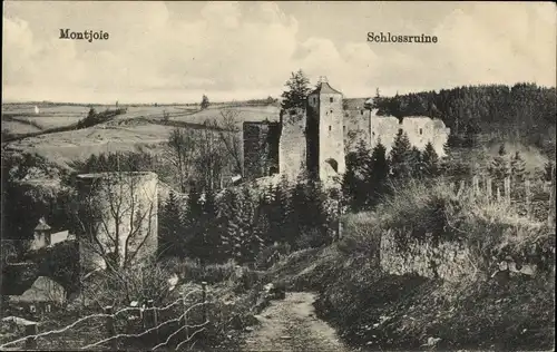 Ak Monschau Montjoie in der Eifel, Schlossruine