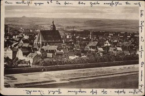 Ak Pirna an der Elbe, Totalansicht, Kirche