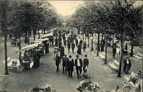 Ak Bad Kissingen Unterfranken Bayern, Promenade, Frühkonzert