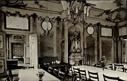 Ak Rheinsberg in der Mark, Schloss, Sanatorium Helmut Lehmann, Speisesaal