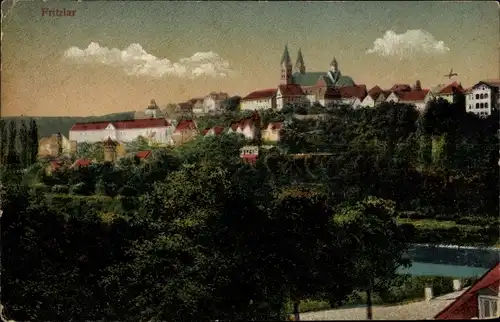 Ak Fritzlar in Hessen, Gesamtansicht, Dom