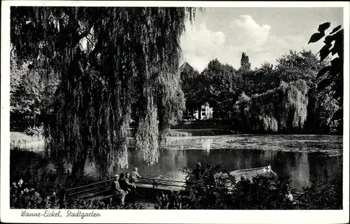 Ak Wanne Eickel Herne im Ruhrgebiet, Stadtgarten