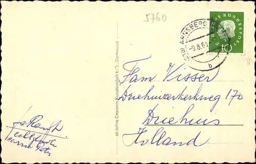 Ak Arnsberg in Westfalen, Altstadt, Hirschberger Tor, Jägerbrücke