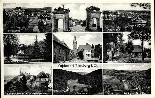 Ak Arnsberg in Westfalen, Hirschberger Tor, Glockenturm, Jugendherberge, Neustadt, Landsberger Hof