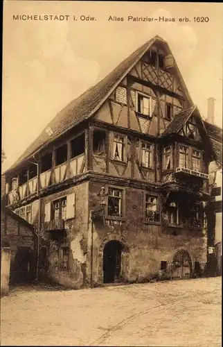 Ak Michelstadt im Odenwald, Altes Patrizierhaus