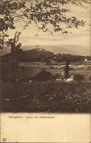 Ak Königstein im Taunus, Blick vom Adelheidtempel
