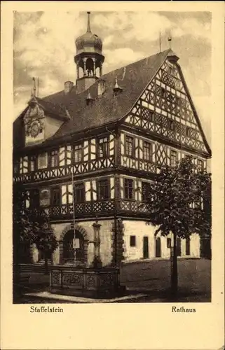 Ak Bad Staffelstein am Main Oberfranken, Rathaus