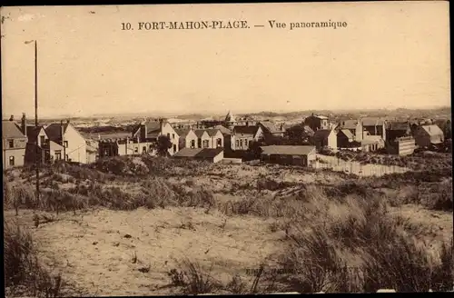 Ak Fort Mahon Strand Somme, Panorama