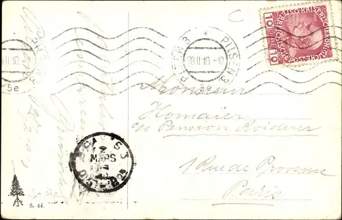 Lied Ak Paar in tschechischer Tracht