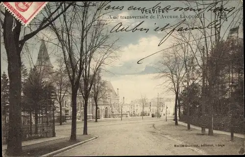 Ak Verviers Wallonie Lüttich, Avenue Leopold II