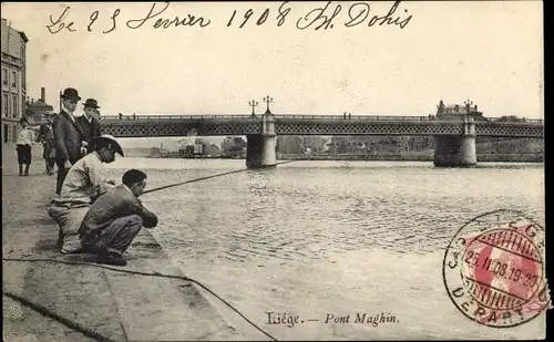 Ak Liège Lüttich Wallonien, Pont Maghin