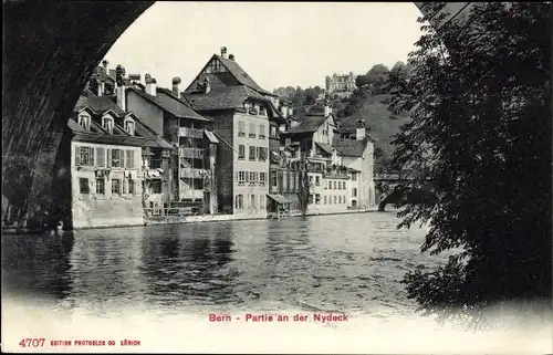 Ak Bern Stadt Schweiz, Nydeck, Teilansicht