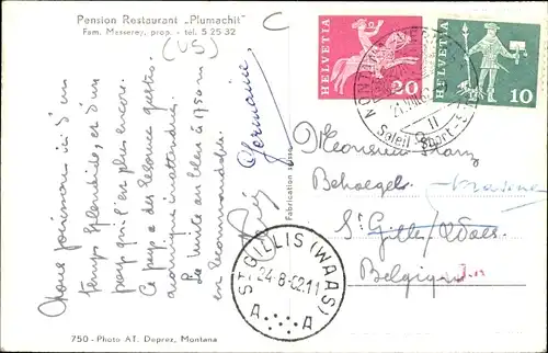 Ak Montana Kanton Wallis, Pension Plumachit