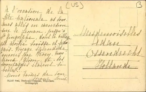 Postkarte Saint Gingolph Kanton Wallis Schweiz, Panorama