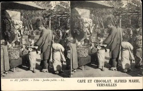 Stereo Ak Tokio Präf. Tokio Japan, Parkanlage, Japaner