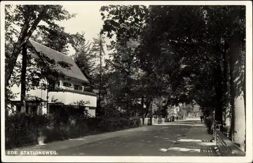 Foto Ak Ede Gelderland, Stationsweg