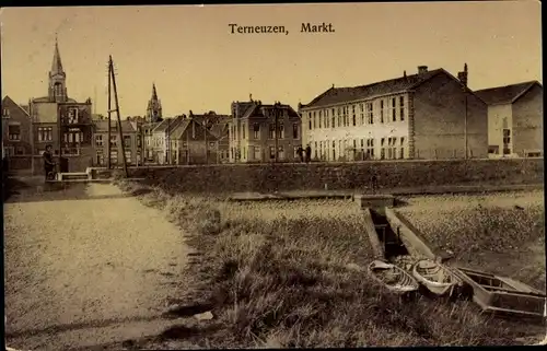 Ak Terneuzen Zeeland Niederlande, Markt