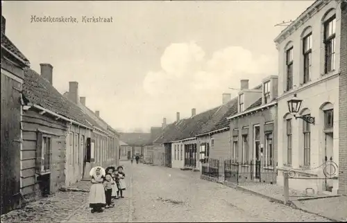 Ak Hoedekenskerke Zeeland, Kerkstraat