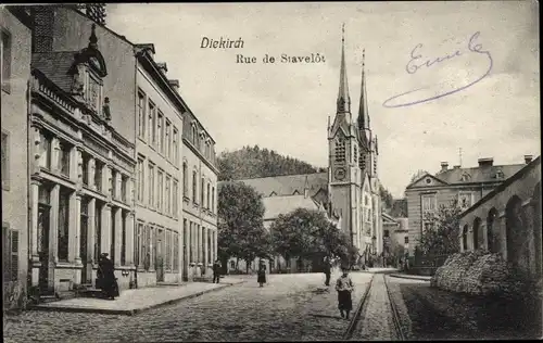Ak Diekirch Luxemburg, Rue de Stavelôt