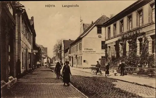 Ak Hoya an der Weser, Langestraße, Apotheke