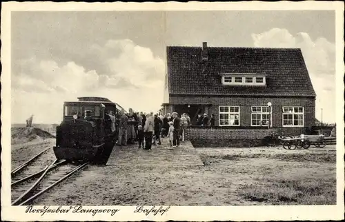 Ak Nordseebad Langeoog Ostfriesland, Bahnhof