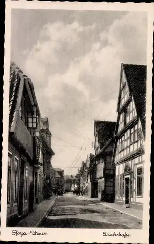 Ak Hoya an der Weser, Deichstraße