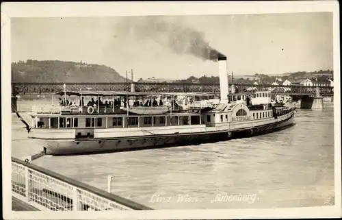 Foto Ak Fährschiff Babenberg, Linie Linz-Wien, Donau