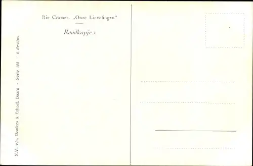 Künstler Ak Cramer, Rie, Rotkäppchen, Mädchen