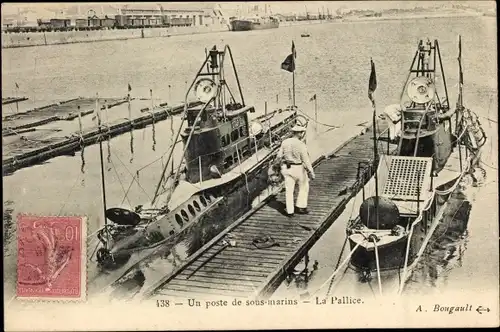 Ak La Pallice Charente Maritime, Französische U Boote, Seemann