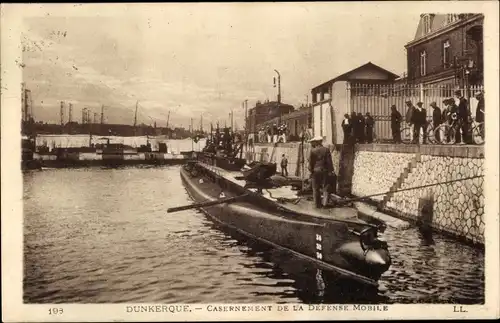 Ak Dunkerque Dünkirchen Nord, Französisches U Boot