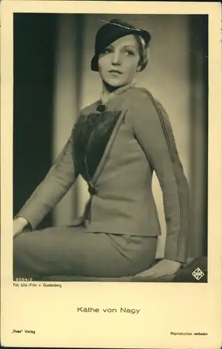 Ak Schauspielerin Käthe von Nagy, Portrait