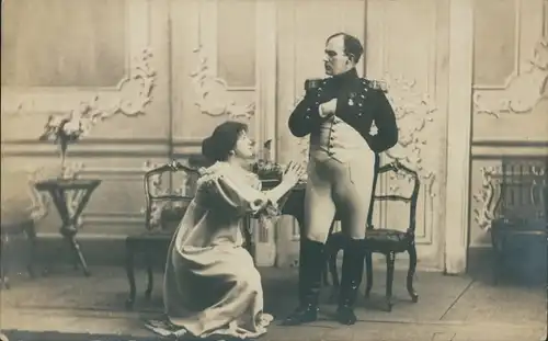 Ak Theaterszene, Napoleon, Josephine