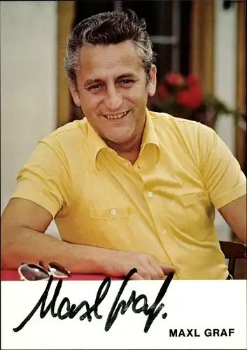 Ak Schauspieler Maxl Graf, Portrait, Autogramm