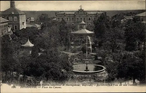 Ak Beirut Beirut Libanon, Place des Canons