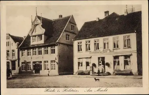 Ak Heide in Holstein, Partie am Markt, Dithmarscher Hof