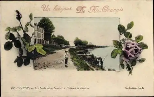 Ak Ris Orangis Essonne, Die Ufer der Seine, Chateau de Laborde