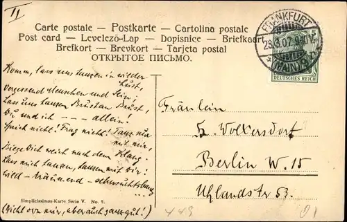 Künstler Ak Reznicek, F. v., Tanzpaar, Tänzer