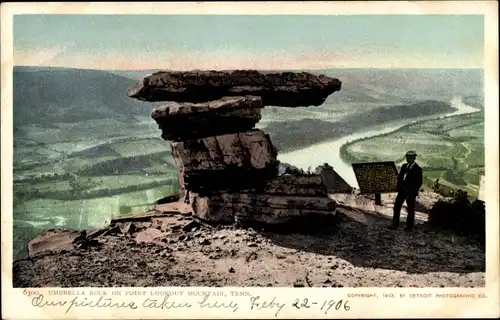 Ak Tennessee USA, Umbrella Rock am Point Lookout Mountain