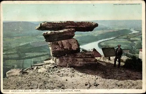 Ak Tennessee USA, Umbrella Rock am Point Lookout Mountain