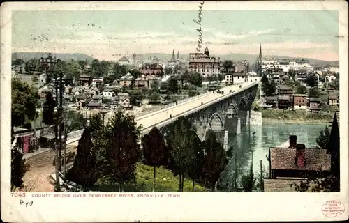 Ak Knoxville Tennessee USA, Landbrücke über den Tennessee River