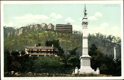 Ak Lookout Mountain Tennessee USA, Cravens House, Iowa Monument und Point Hotel