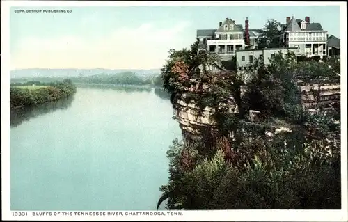 Ak Chattanooga Tennessee USA, Klippen des Tennessee River