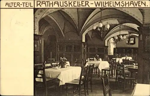 Ak Wilhelmshaven an der Nordsee, Rathauskeller, Innenansicht