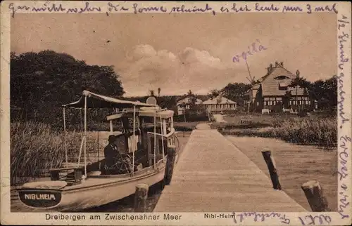 Ak Bad Zwischenahn in Niedersachsen, Niblhelm, Boot, Anlegestelle