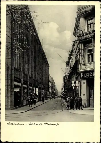 Ak Wilhelmshaven an der Nordsee, Marktstraße, Geschäfte