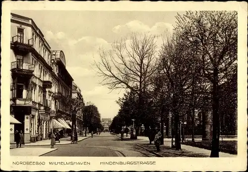 Ak Wilhelmshaven an der Nordsee, Hindenburgstraße